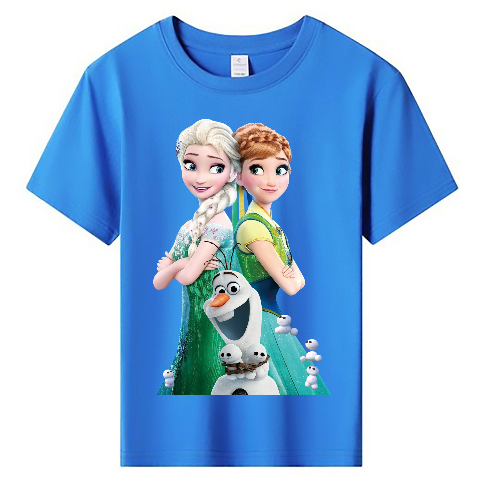 （画像用） アナと雪の女王 アンナ エルサ Frozen Anna Elsa 綿100％キッズTシャツ（フロントプリント）